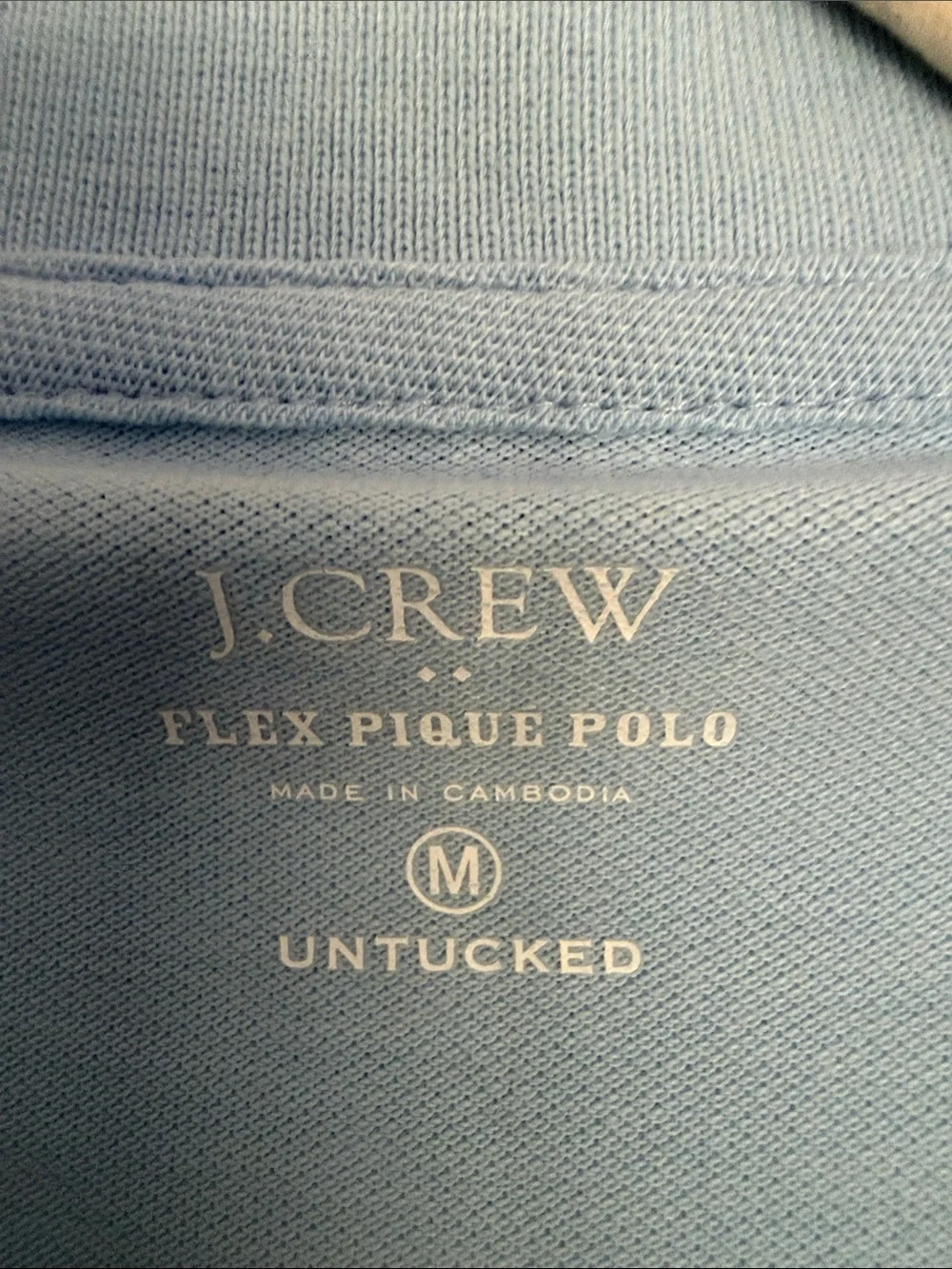 J. Crew Men’s Pale Blue Cotton Polo, size M